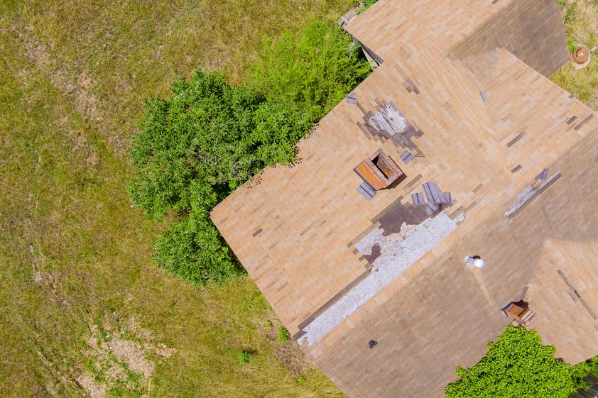 Roof Damage with Missing Shingles